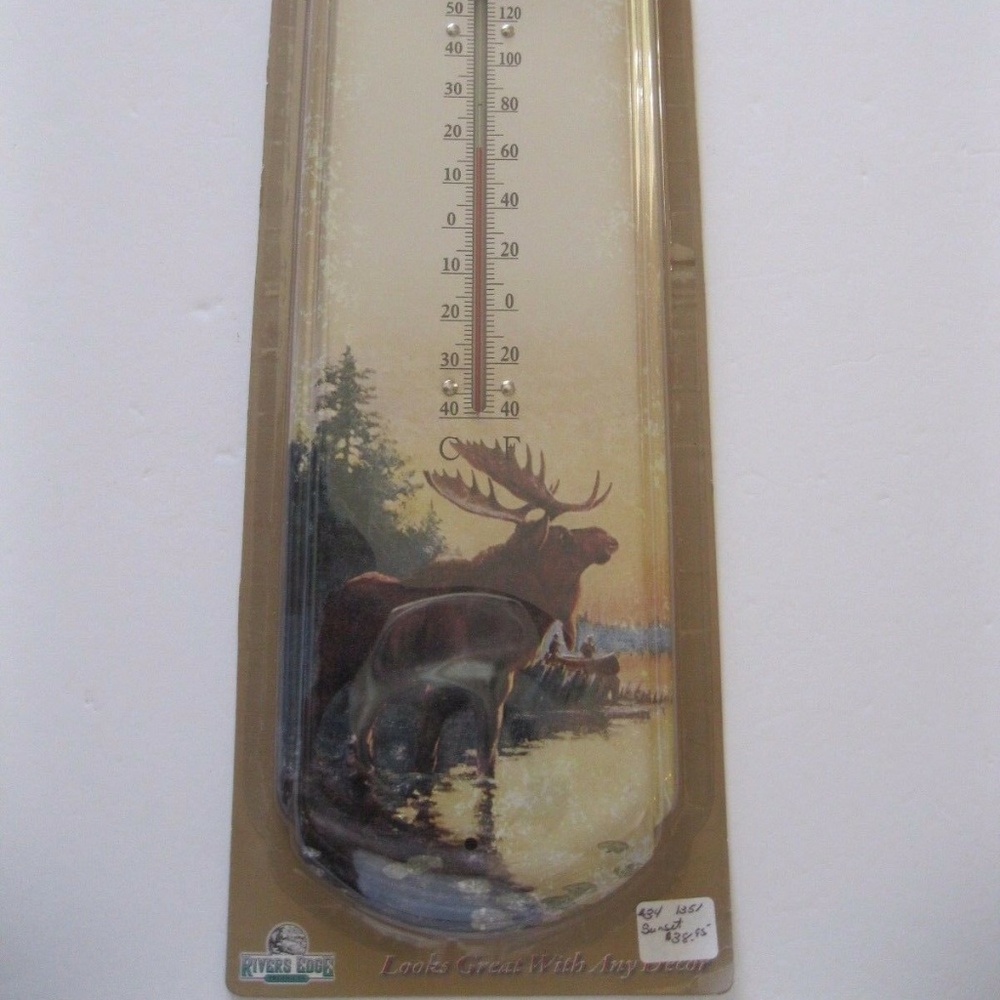 * SPECIAL * Metal Thermometer In/Outdoors 17" NWT - Picture 4 of 4